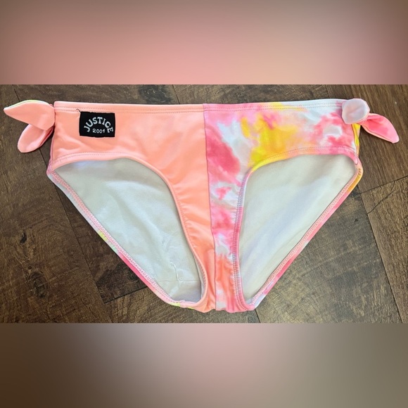 Justice girl youth tie dye 2 two piece bikini swim bathing suit Sz large 12/14 - Picture 4 of 7